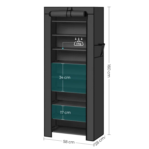Παπουτσοθήκη 27 Θέσεων Υφασμάτινη (58x28x160) Songmics RXJ10H01V1