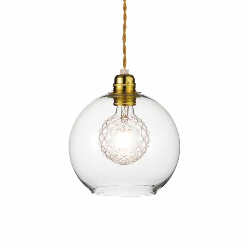 Φωτιστικό Οροφής Μονόφωτο Aca Pythia V3643320CL Gold/Clear