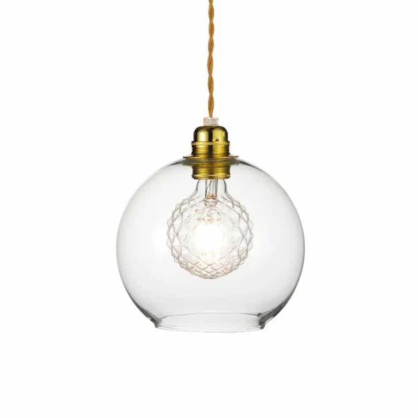 Φωτιστικό Οροφής Μονόφωτο Aca Pythia V3643320CL Gold/Clear