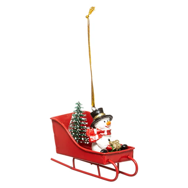 Στολίδι Χριστουγεννιάτικο (6εκ.) A-S Snowman Sleigh 176562
