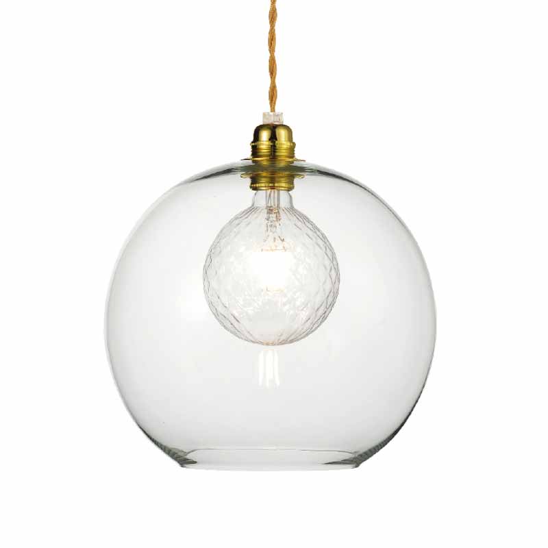 Φωτιστικό Οροφής Μονόφωτο Aca Pythia V3643330CL Gold/Clear
