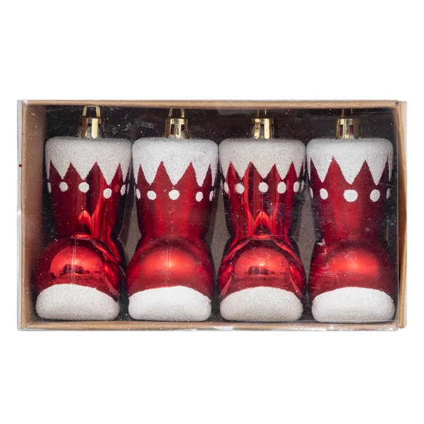Χριστουγεννιάτικα Στολίδια (Σετ 4τμχ) A-S Santa Boot 192379