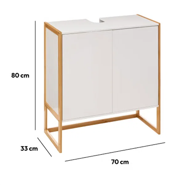 Ντουλάπι Νιπτήρα Μπάνιου (70x33x80) F-V Natureo White 174889A