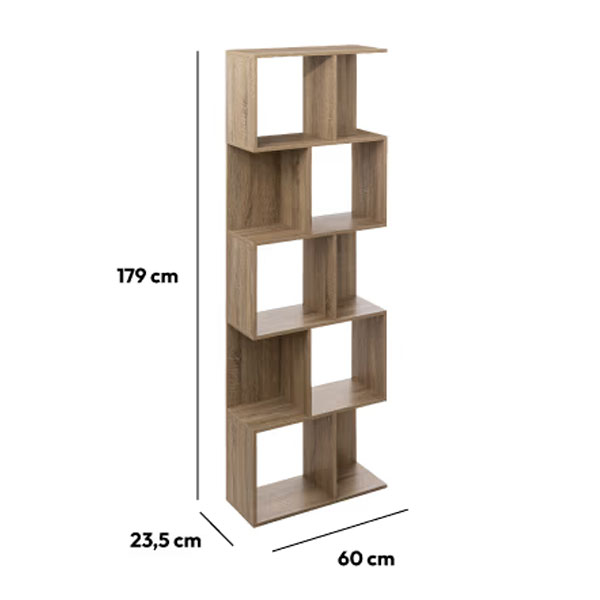 Βιβλιοθήκη Δαπέδου 10 Θέσεων (60X23 5X179) F-V Oak Novia 193520 Έπιπλα Βιβλιοθήκες - Ραφιέρες Μοντέρνες Spitishop