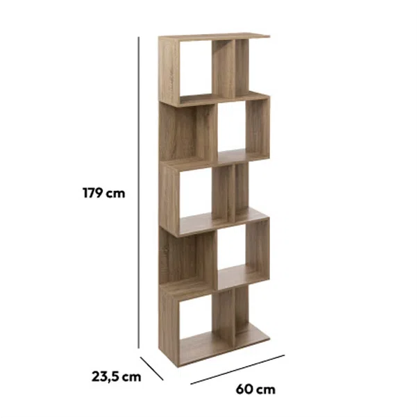 Βιβλιοθήκη Δαπέδου 10 Θέσεων (60x23.5x179) F-V Oak Novia 193520