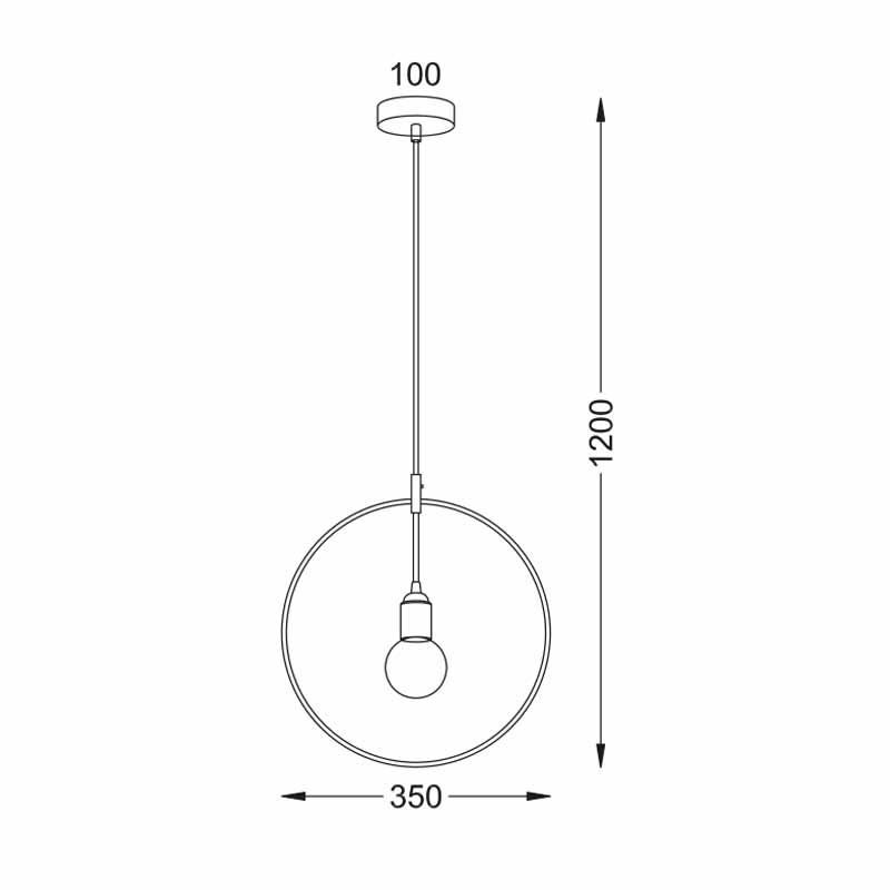 Φωτιστικό Οροφής Μονόφωτο Aca Twiggy V35181Cp Copper Φωτιστικά Κρεμαστά Spitishop