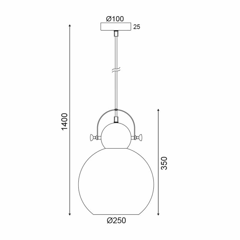 Φωτιστικό Οροφής Μονόφωτο Aca Ks081225Bw Brass White Φωτιστικά Κρεμαστά Spitishop