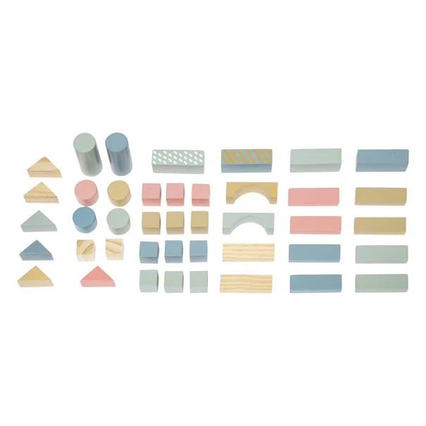 Ξύλινα Τουβλάκια (Σετ 50τμχ) A-S Building Blocks 195844