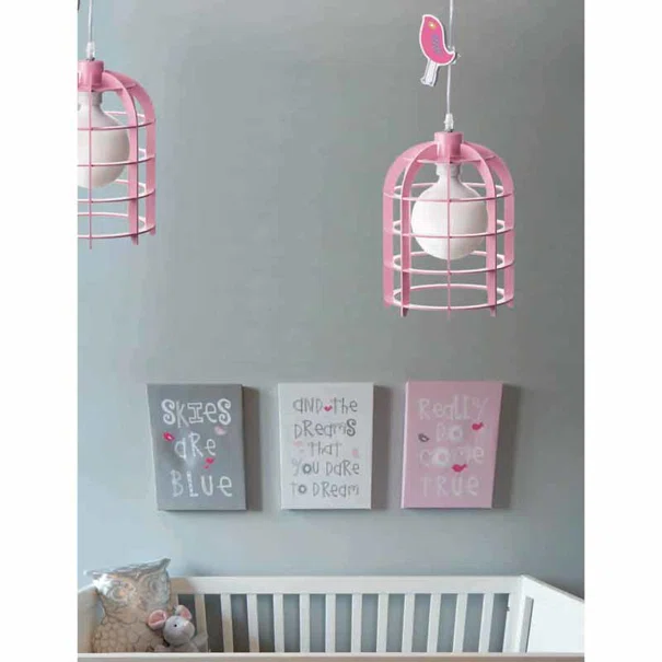 Παιδικό Φωτιστικό Οροφής Μονόφωτο Aca Foret MD150411P Pink
