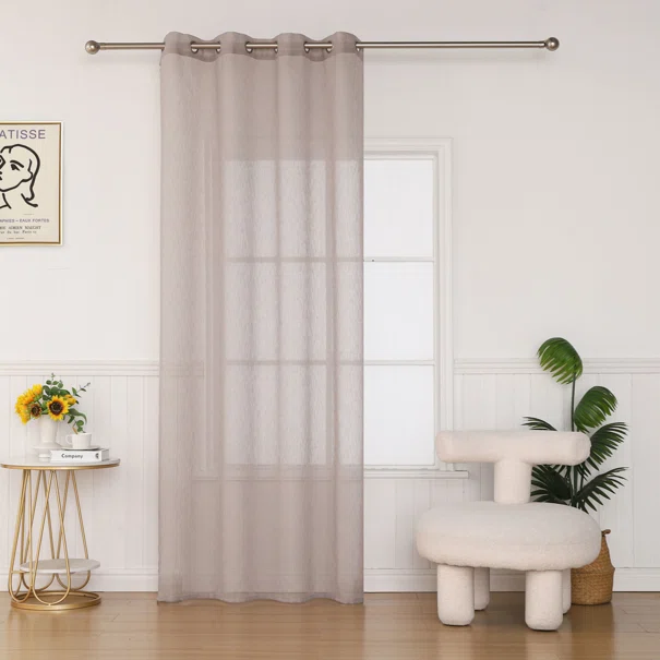 Κουρτίνα (140x285) Με Τρουκς Βιοκαρπέτ Home Seraina 04 Grey