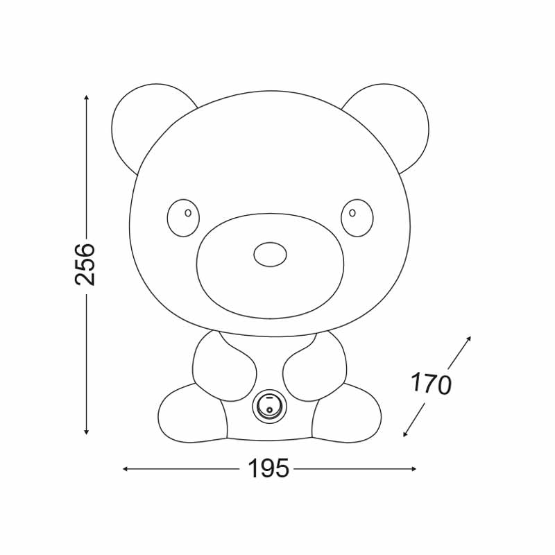 Παιδικό Πορτατίφ Aca Friends Mt120961W Bear Φωτιστικά Παιδικά για Κορίτσια Spitishop