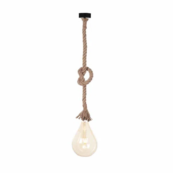 Ανάρτηση Φωτιστικού Οροφής Aca 50BR Rope/Black Matt