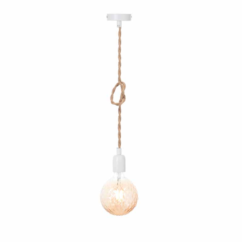 Φωτιστικό Οροφής Μονόφωτο Aca 40WRR Rope/White Matt