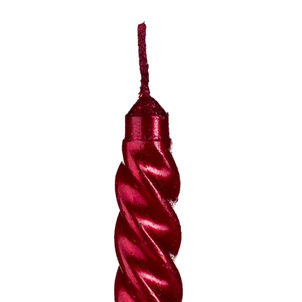 Κεριά Για Κηροπήγιο 25εκ. (Σετ 4τμχ) A-S Glitter Tap Red 129849RG