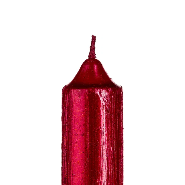 Κεριά Για Κηροπήγιο 25εκ. (Σετ 4τμχ) A-S Glitter Tap Red 129849RG