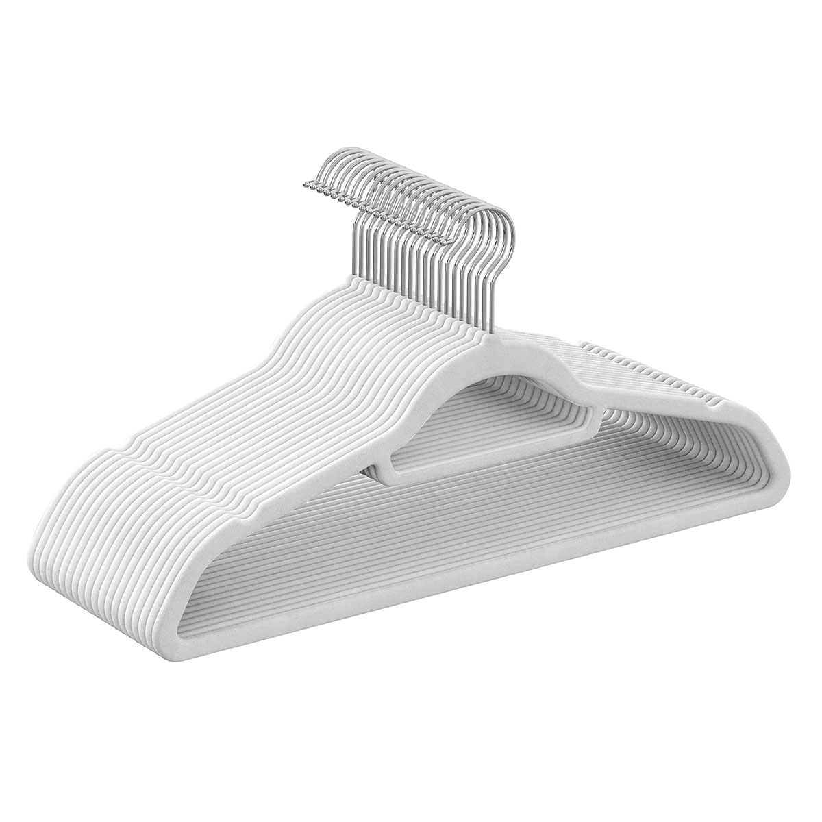 Βελουτέ Κρεμάστρες Ρούχων (Σετ 20τμχ) Songmics White CRF020W01