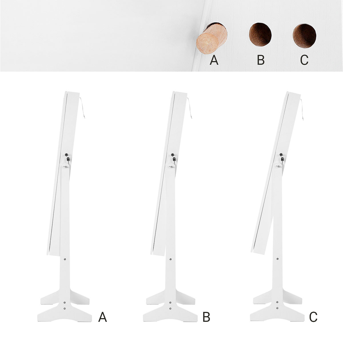Καθρέφτης Δαπέδου Κοσμηματοθήκη (41 1X9 5X151 5) Songmics Jjc69Wt Διακόσμηση Καθρέφτες Ολόσωμοι Spitishop