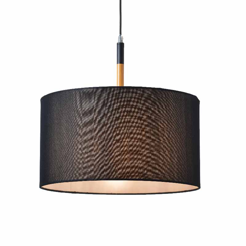 Φωτιστικό Οροφής Μονόφωτο Aca Yasmine OD650840PBK Black/Wood