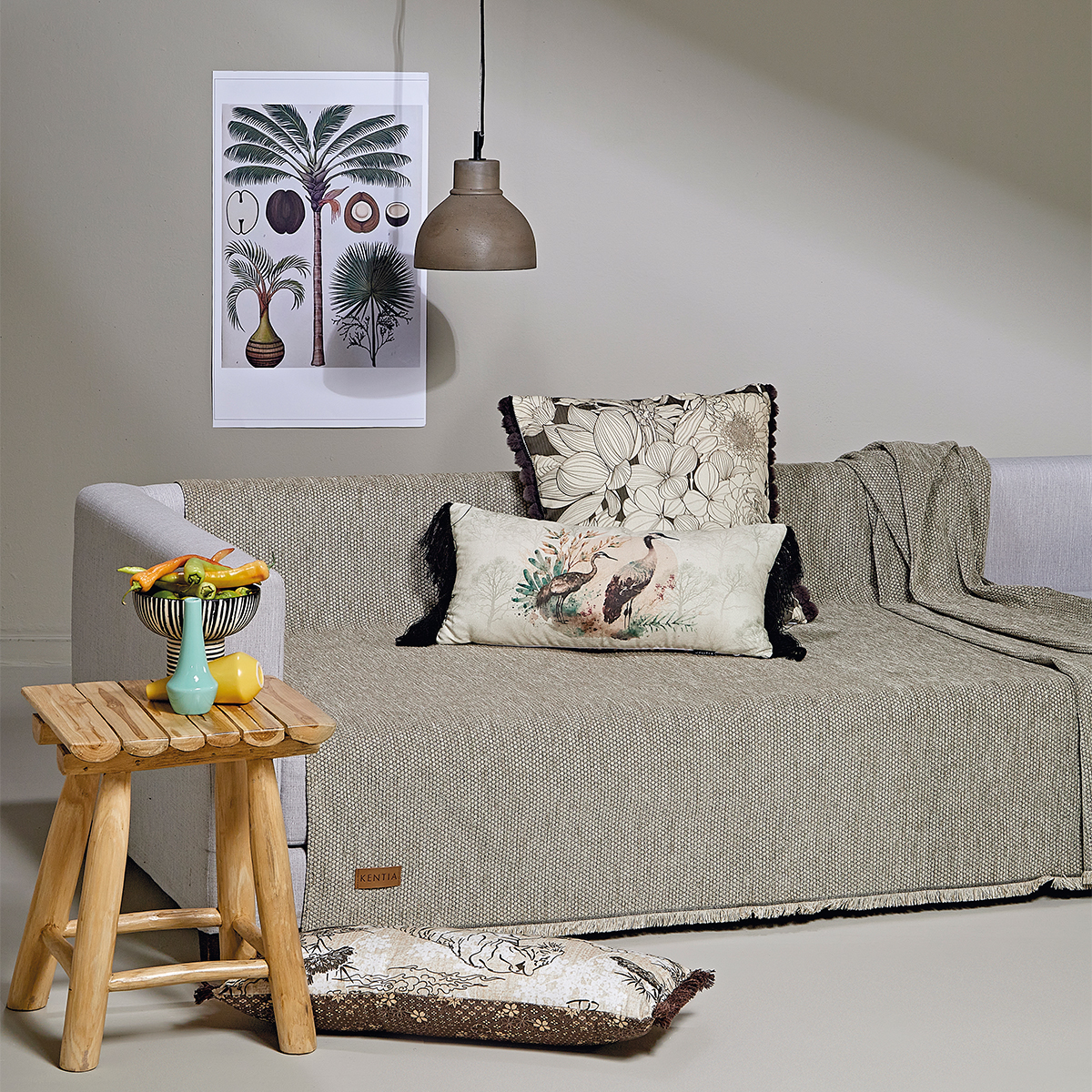 Ριχτάρι Καναπέ Διθέσιου (180x250) Kentia Stylish Kanon 15 Grey Beige