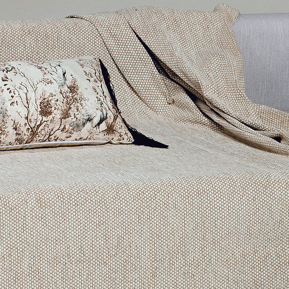 Ριχτάρι Καναπέ Διθέσιου (180X250) Kentia Stylish Kanon 12 Beige Λευκά Είδη Σαλονιού Ριχτάρια Spitishop