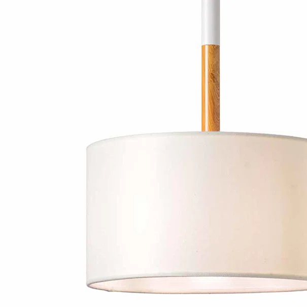 Φωτιστικό Οροφής Μονόφωτο Aca Yasmine OD650840PWH White/Wood