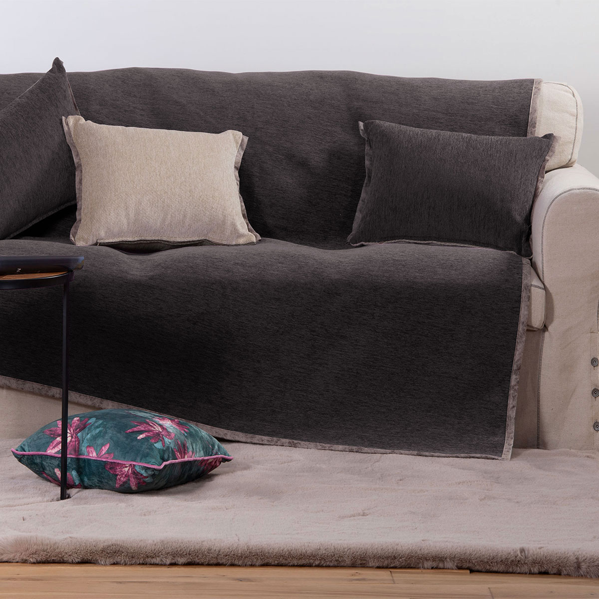 Ριχτάρι Καναπέ Διθέσιου 2 Όψεων (180x250) Nef-Nef Homeware Tanger New Graffite/Ecru