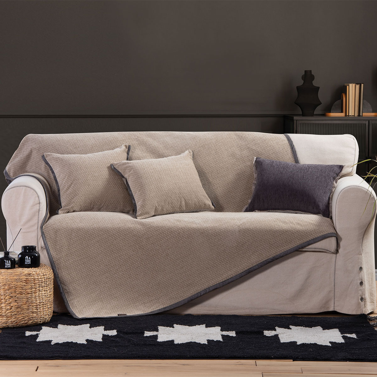 Ριχτάρι Καναπέ Διθέσιου 2 Όψεων (170x250) Nef-Nef Homeware Brand Beige