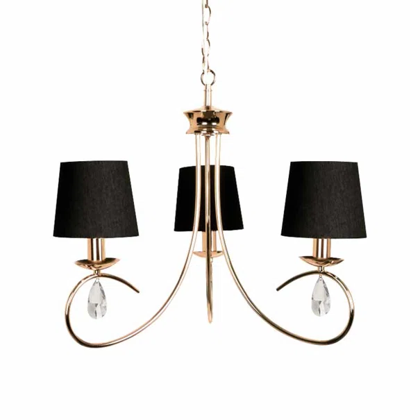 Πολυέλαιος Οροφής Aca Basilico TNK81490CG3P Copper-Gold/Black