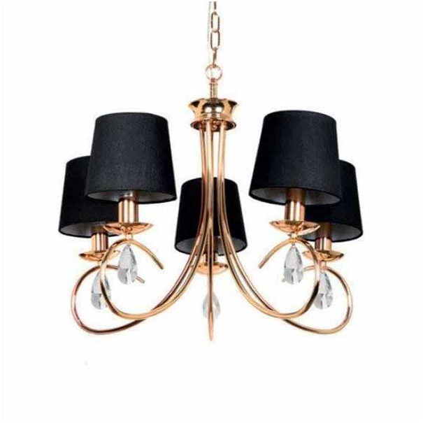 Πολυέλαιος Οροφής Aca Basilico TNK81490CG5P Copper-Gold/Black