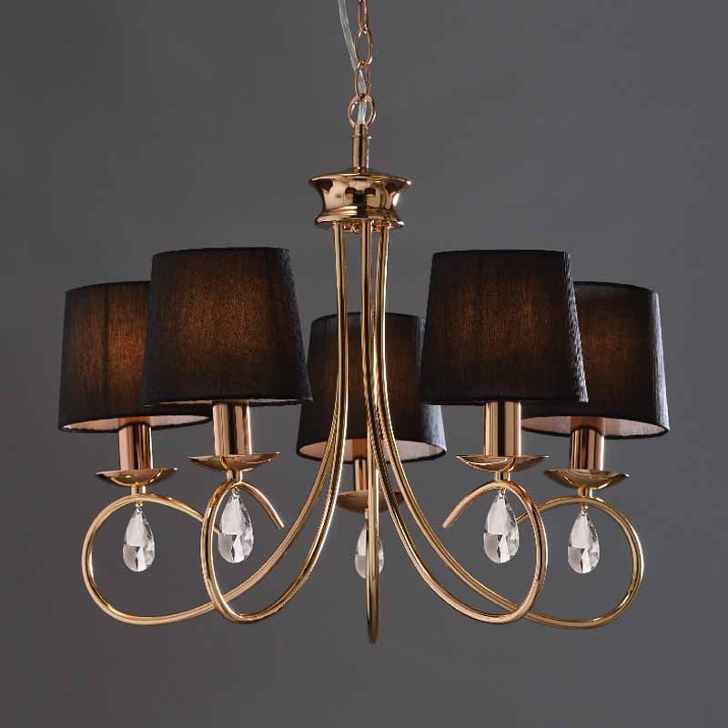 Πολυέλαιος Οροφής Aca Basilico TNK81490CG5P Copper-Gold/Black