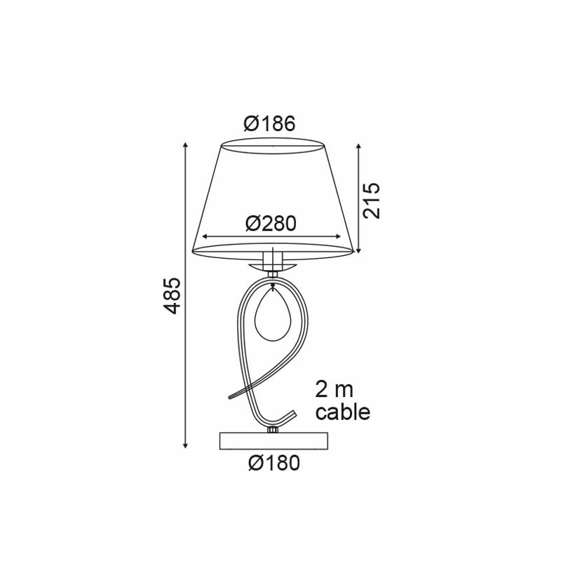 Πορτατίφ Aca Basilico Tnk81490Cg1T Copper-Gold Black Φωτιστικά Επιτραπέζια Spitishop