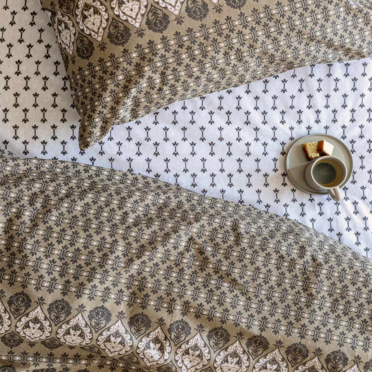 Σεντόνια King Size (Σετ) Palamaiki Fashion Fl6218 Λευκά Είδη Κρεβατοκάμαρας Σετ Βαμβακερά Spitishop