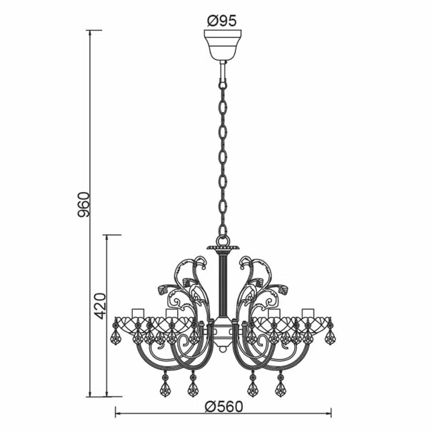 Πολυέλαιος Οροφής Aca Faberge DLA12155P Green Gold