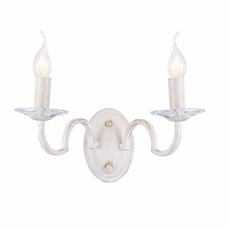 Απλίκα Τοίχου Aca Geisha DL9362WWG White/Antique Gold