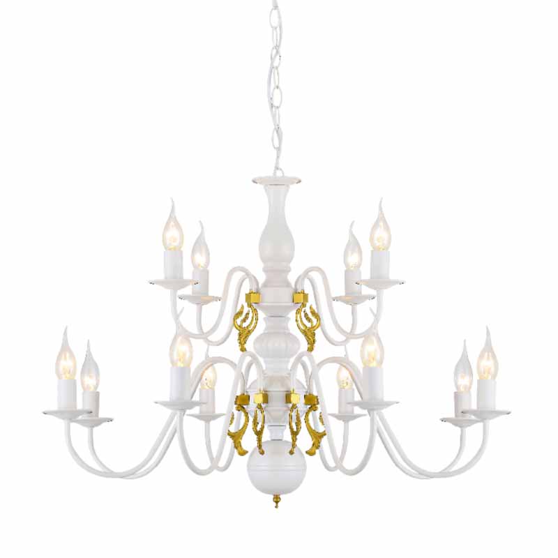 Πολυέλαιος Οροφής Aca Velvet DLA120012P White Matt/ Gold