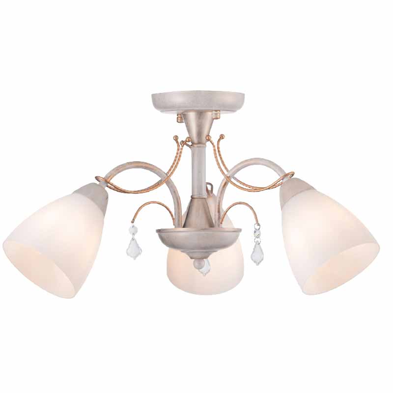 Φωτιστικό Οροφής Τρίφωτο Aca Quince DLA12123 White/Antique Gold