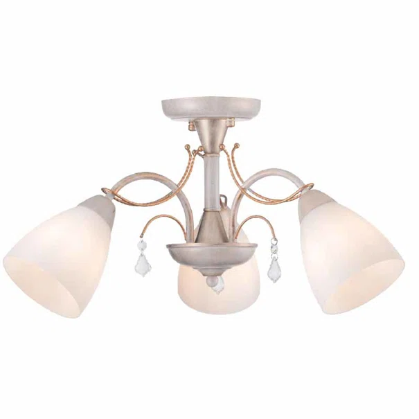Φωτιστικό Οροφής Τρίφωτο Aca Quince DLA12123 White/Antique Gold