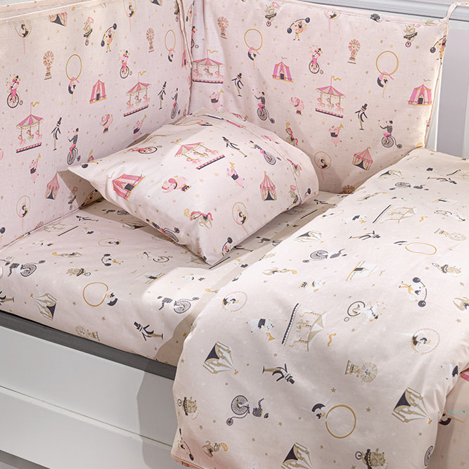 Σετ Κούνιας 3Τμχ Saint Clair Enjoy Pink Βρεφικά Προίκα Μωρού - Λίκνου Spitishop