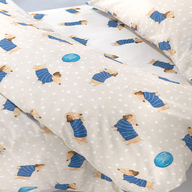 Παπλωματοθήκη Μονή (Σετ 165x225) Saint Clair Pet Blue