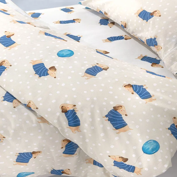 Παπλωματοθήκη Μονή (Σετ 165x225) Saint Clair Pet Blue