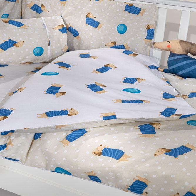Σεντόνια Κούνιας (Σετ 3Τμχ) Saint Clair Pet Blue Βρεφικά Προίκα Μωρού Spitishop