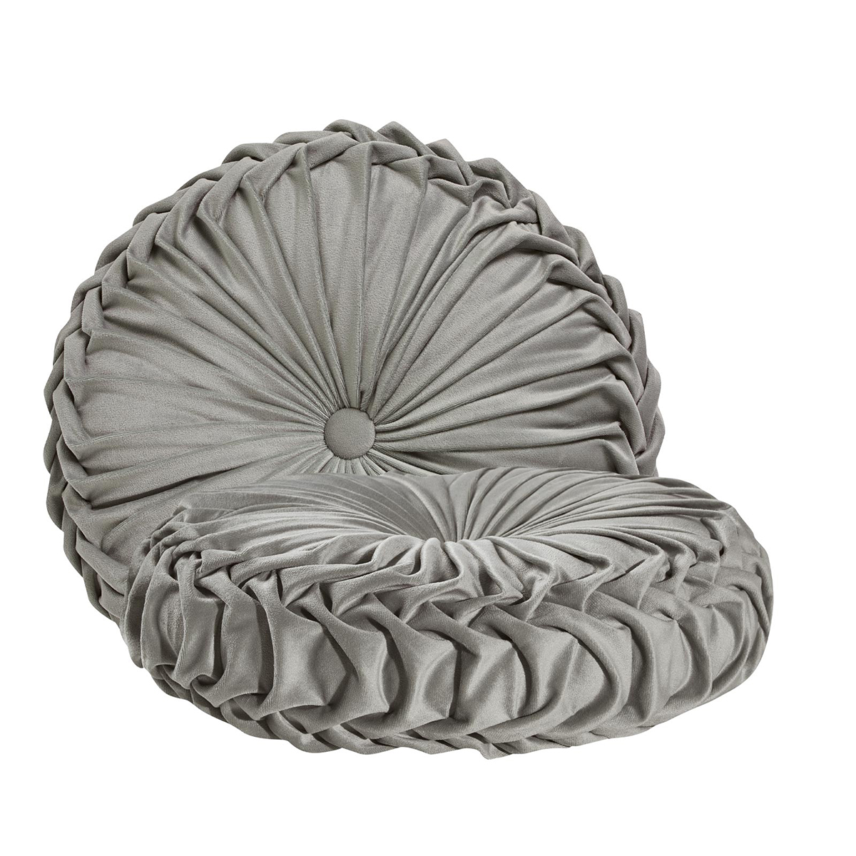Διακοσμητικό Μαξιλάρι Βελουτέ (Φ40) Das Home Cushions 0251 Grey Λευκά Είδη Σαλονιού Μαξιλάρια Διακοσμητικά Στρογγυλά Spitishop