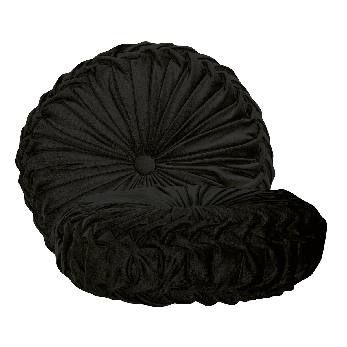 Διακοσμητικό Μαξιλάρι Βελουτέ (Φ40) Das Home Cushions 0252 Black Λευκά Είδη Σαλονιού Μαξιλάρια Διακοσμητικά Στρογγυλά Spitishop