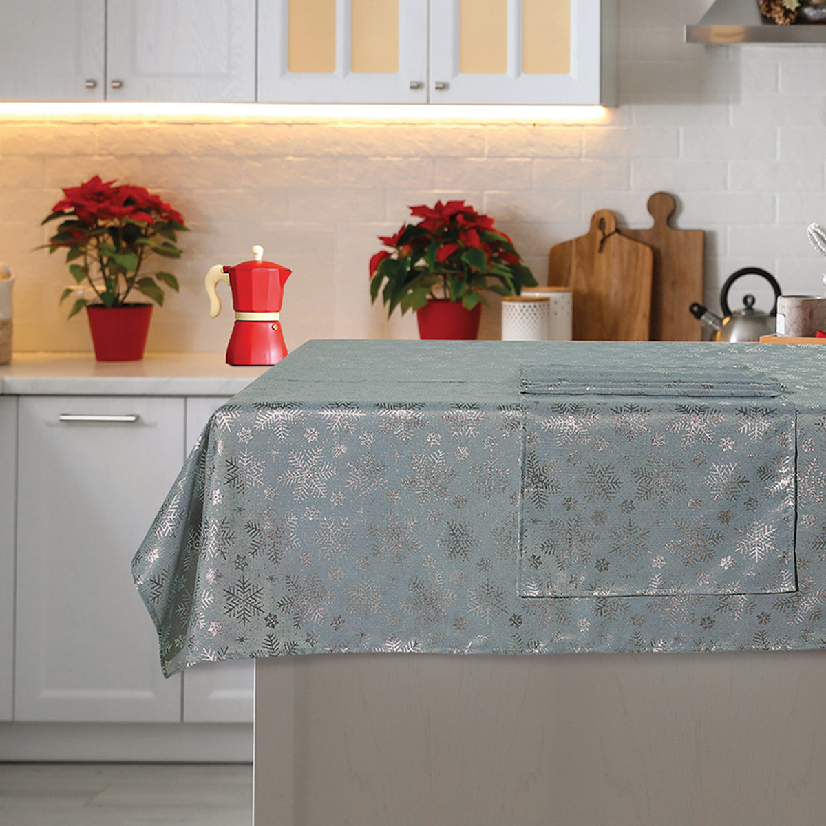 Χριστουγεννιάτικο Τραπεζομάντηλο (140X180) Das Home Kitchen 0714 Χριστουγεννιάτικα Τραπεζομάντηλα Spitishop