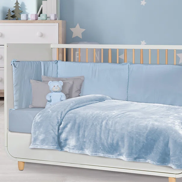 Κουβέρτα Fleece Αγκαλιάς (80x110) Das Home Velour 1344 Ciel