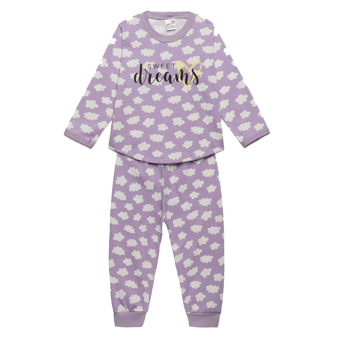Πιτζάμα Παιδική Χειμωνιάτικη Minervakia Dreams 62137-068 Clouds Lilac