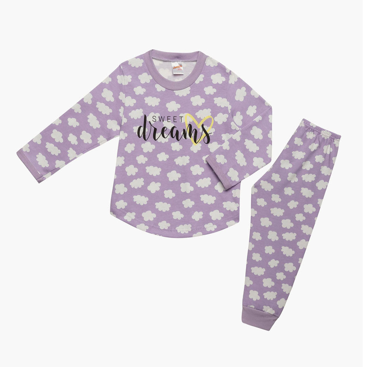 Πιτζάμα Παιδική Χειμωνιάτικη Minervakia Dreams 62137-068 Clouds Lilac