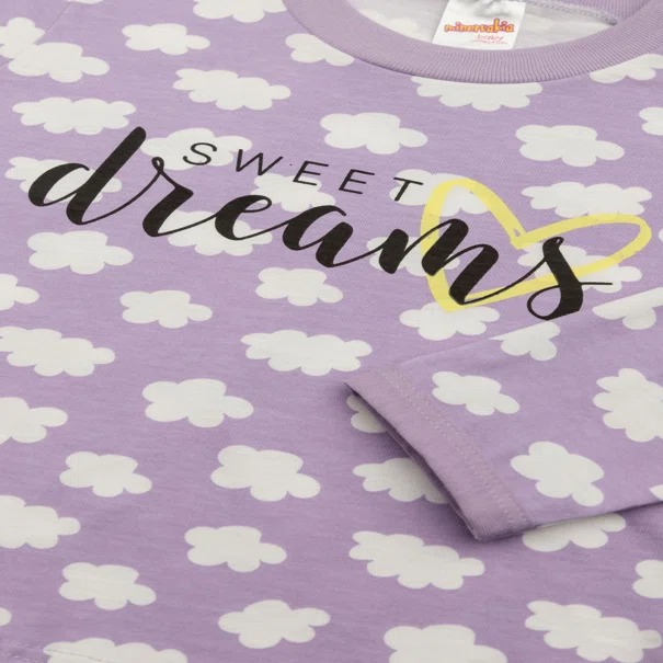 Πιτζάμα Παιδική Χειμωνιάτικη Minervakia Dreams 62137-068 Clouds Lilac