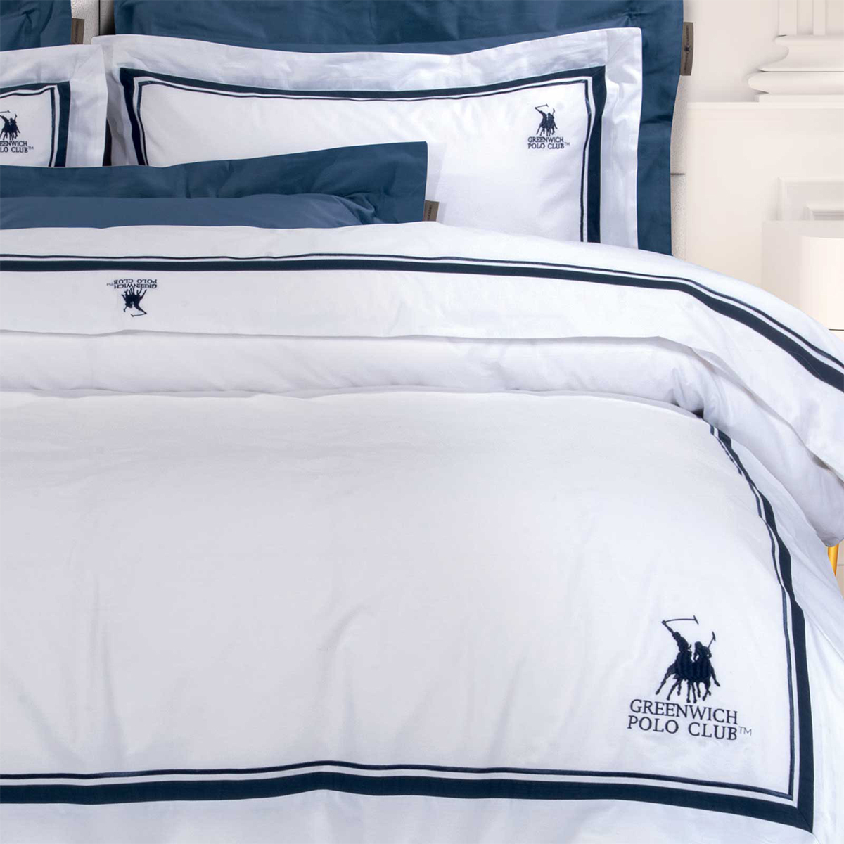Παπλωματοθήκη Υπέρδιπλη (Σετ 220x240) Greenwich Polo Club Classic 2174