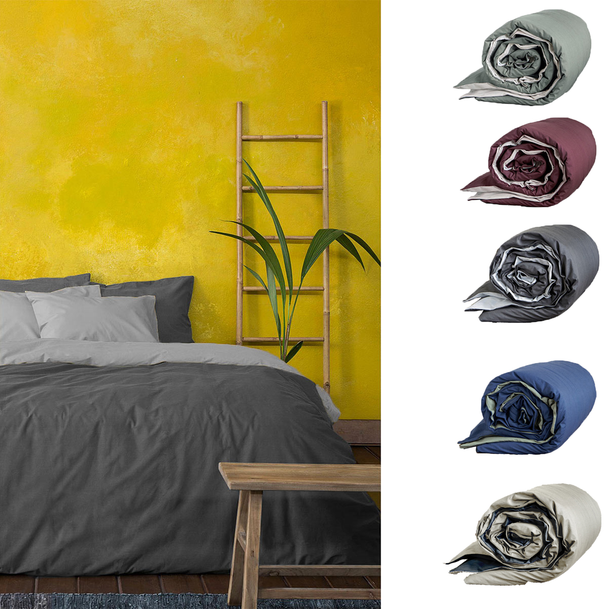 Παπλωματοθήκη King Size (240x260) 2 Όψεων Nima Colors AW2024